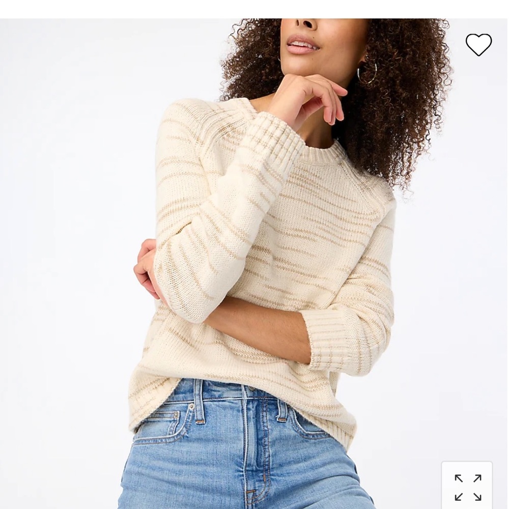 J Crew Factory Raglan Space Dye Sweater in blue